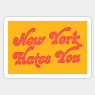 New York Hates You // Humorous Retro Typography Design Sticker